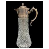 Beautiful Heavy Crystal Diamond Cut Decanter