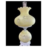 19.5 ï¿½ Yellow Satin Glass Lamp