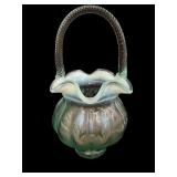 9 ï¿½ FENTON SEA MIST GREEN BASKET