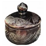 Etched Ruby Powder Box