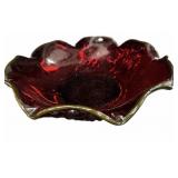 Ruby Ruffled Bowl