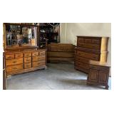 Sumter Bedroom:Bed. Dresser, Chest & N/S