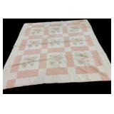 Embroidered & Hand Stitched Quilt
