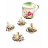 Mustache Cup & Floral Baskets