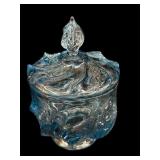 Blue Lidded Candy Jar