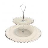 Fenton Silver Crest Two-Tier Tidbit Tray