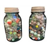 (2) PCS Two Jars Of Mables