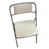 White & Chrome Folding Chair