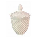 Fenton Milk Glass Hobnail Cookie Jar