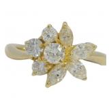 18kt Gold 1.00 ct Natural Brilliant Diamond Ring