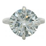 Platinum 4.82 ct Round Lab Diamond Ring