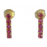 Elegant Natural Ruby Earrings