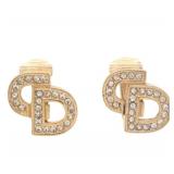 Christian Dior CD Logo Clip-on Earrings