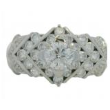 Platinum 1.54 ct Natural Brilliant Diamond Ring