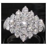 Brilliant 1/2 ct Diamond Design Cluster Ring