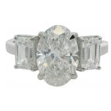 10kt Gold 3.00 ct Oval VS Lab Diamond Ring