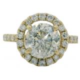 14K Gold 2.56 ct Round Brilliant Diamond Ring