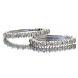 Brilliant 1.00 ct Elongated Diamond Hoop Earrings