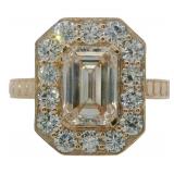 10kt Gold 3.05 ct Fancy Pink Lab Diamond Ring