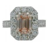 10kt Gold 2.86 ct Fancy Pink Lab Diamond Ring