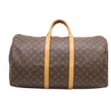 Louis Vuitton Monogram Keepall 55 Boston Bag