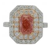 Brilliant 3.23 ct Radiant VS Pink Lab Diamond Ring