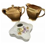 Asberg Bavaria Cream & Sugar wï¿½ Porcelain Powder