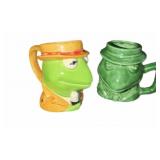 (2) Kermit The Frog Muppetï¿½s News Reporter Mugs