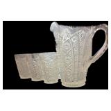 Imperial Glass Pitcher  & 8 Glasses