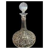 Beautiful Hand Blown BLOCK Crystal Decanter