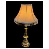 Beautiful Beaded Lamp Shade & Brass Lamp