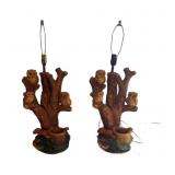 (2) PCS Estate Owl Lamps