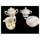 4 Odd pc Sugar Bowls & Creamer