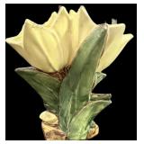 1840-1950 McCoy Double by Yellow Tulip Vase