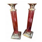 Cranberry Candlesticks
