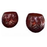 Cut To Clear Ruby Vases