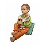 Heritage Mint Porcelain Boy wï¿½ Puppies