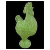 Light Green Rooster Candy Dish