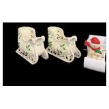 (3) Ceramic Sleighs