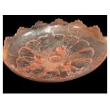Pink Glass Footed Bowl