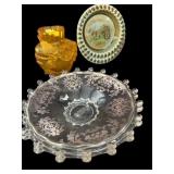 Mid Century Ashtray, Heisey Lariat Cinsole Bowl &