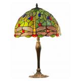 25 ï¿½  Dragon Fly Stained Glass  & Leaded Lamp
