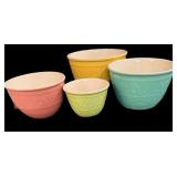Vintage 4 pc Mixing Bowls