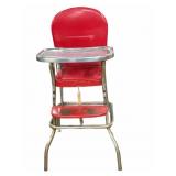 Mid Century Red High Chair