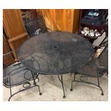 (5) PCS Estate Wrought Iron Patio Table And Four