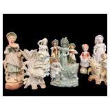 (10) Vintage Bisque Figurines