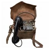 Vintage WW II Military Telephone