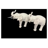 Pair Ceramic Elephants