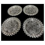(4) Candlewick Coasters