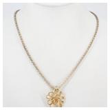 Yves Saint Laurent Flower Motif Necklace